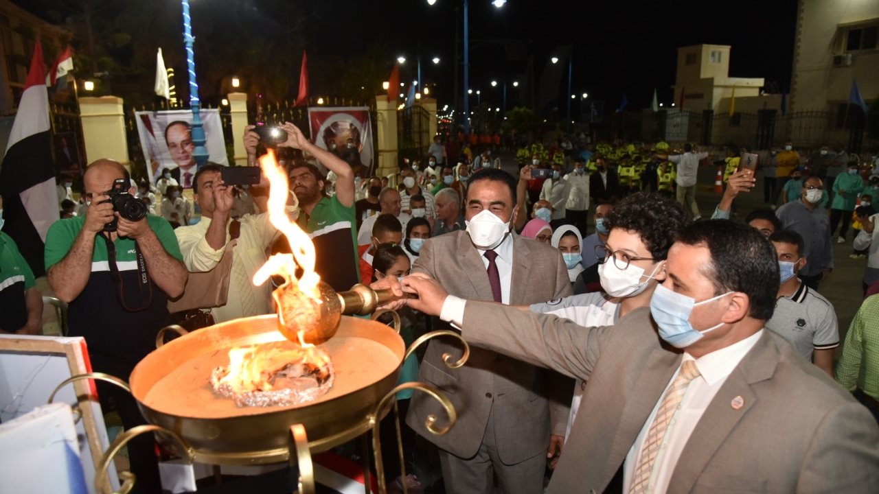 اطلاق شعلة الأولمبياد