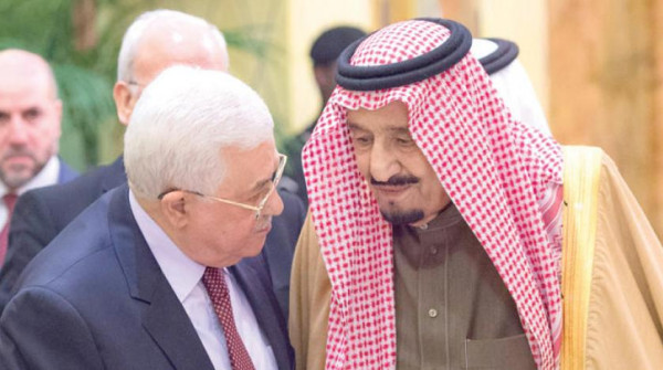 الملك سلمان والرئيس الفلسطيني محمود عباس