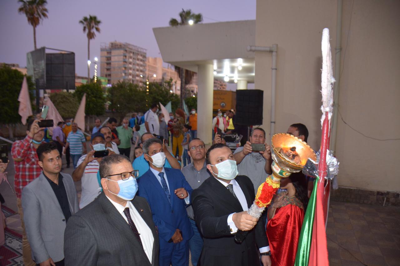 جانب من ايقاد شعلة واولمبياد الطفل بالدقهلية