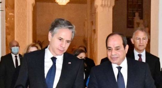 الرئيس السيسي ووزير خارجية أمريكا
