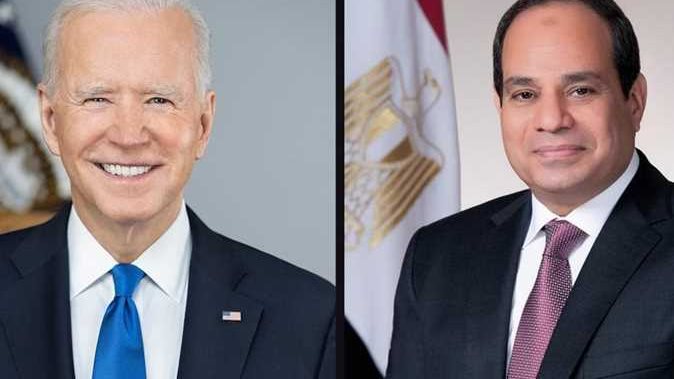 الرئيس السيسي ونظيره الأمريكي  الرئيس السيسي ونظيره الأمريكي