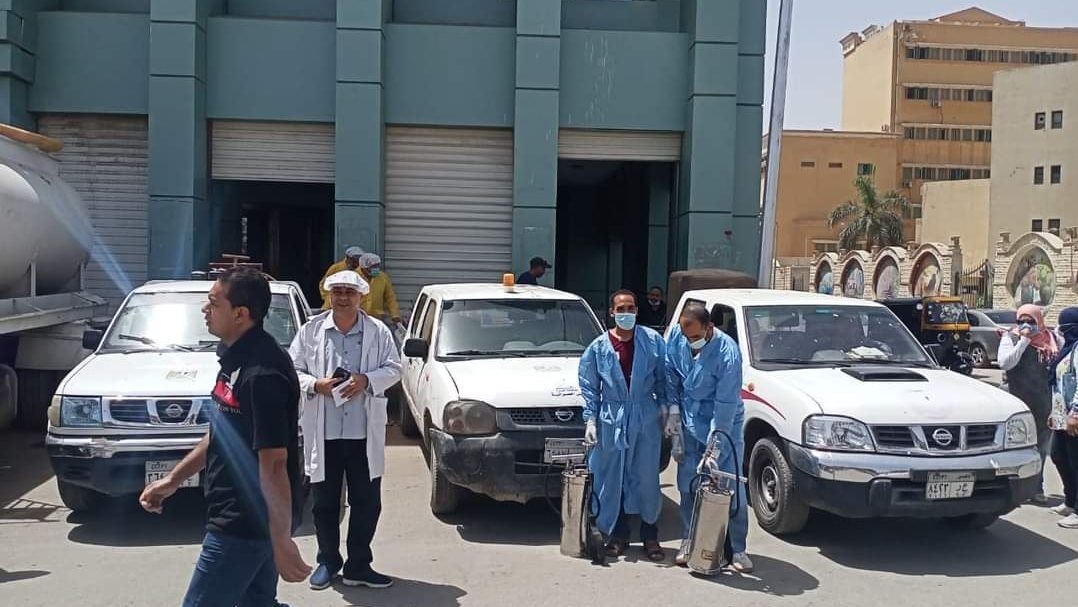 الجيزة تطلق أكبر حملة تعقيم 