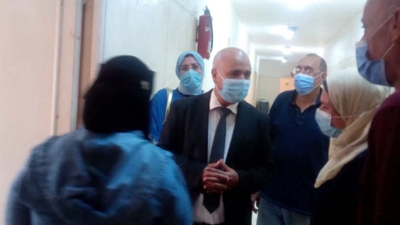 وكيل صحة الغربية  يتفقد مراكز تلقى لقاح كورونا بمستشفي ابيار