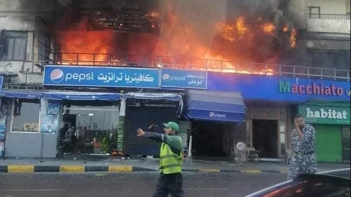 صورة من الحريق بسيدي بشر