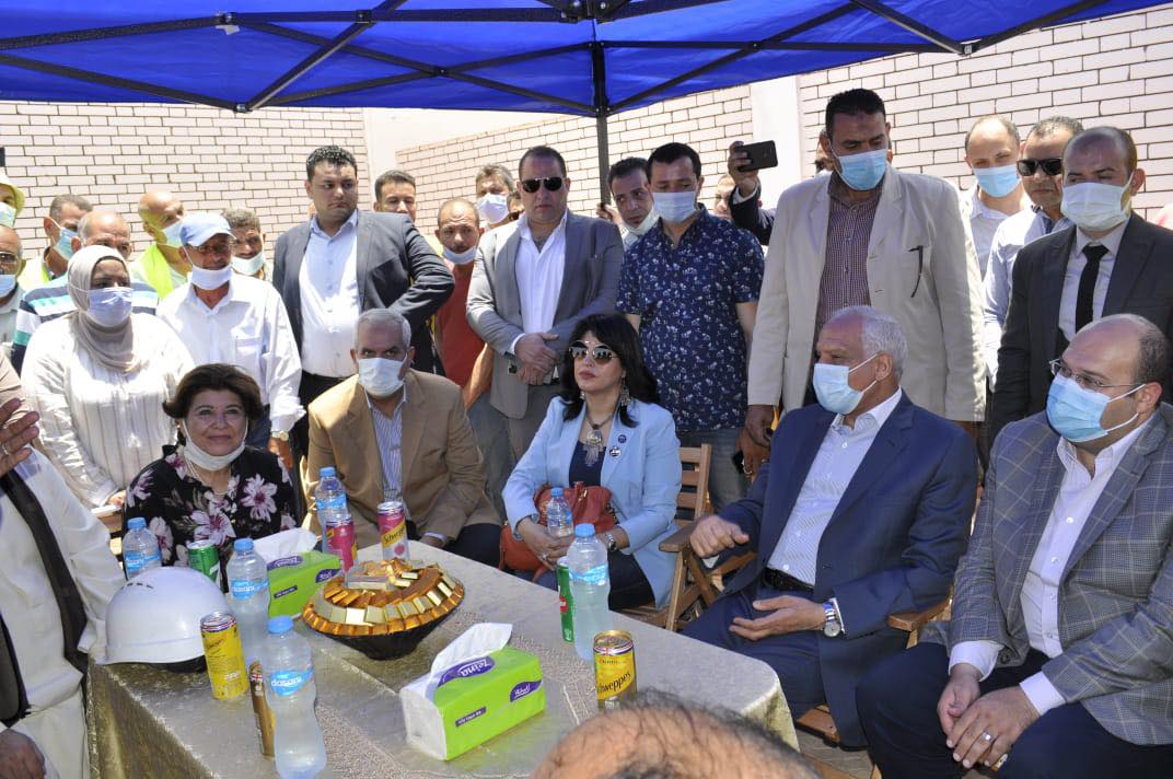 اللواء أحمد راشد محافظ الجيزة  يفتتح محطة مياة ناهيا