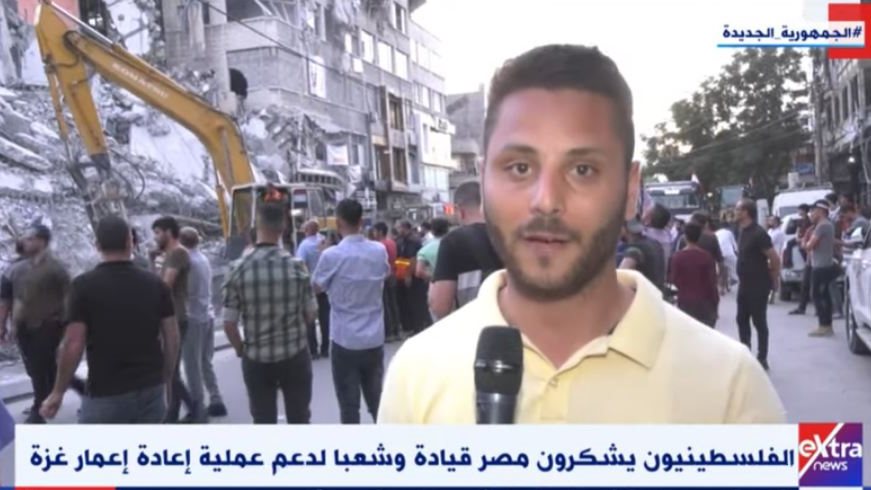 فلسطينيون يشكرون مصر على إعادة الإعمار 