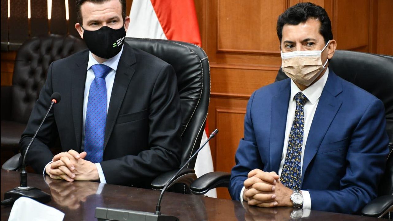 وزير الرياضة يلتقي رئيس الوكالة الدولية للمنشطات"وادا" ومدير