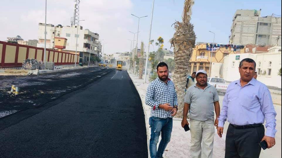 مشروعات رصف طرق بشمال سيناء 