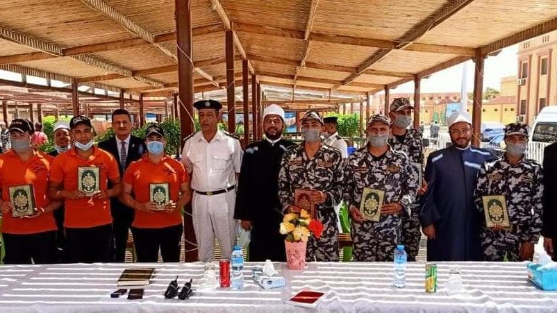 علماء الازهر خلال لقائهم بأمن جنوب سيناء 