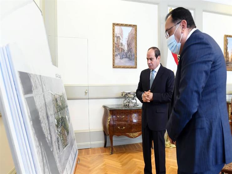 الرئيس السيسي بصحبة رئيس الوزراء
