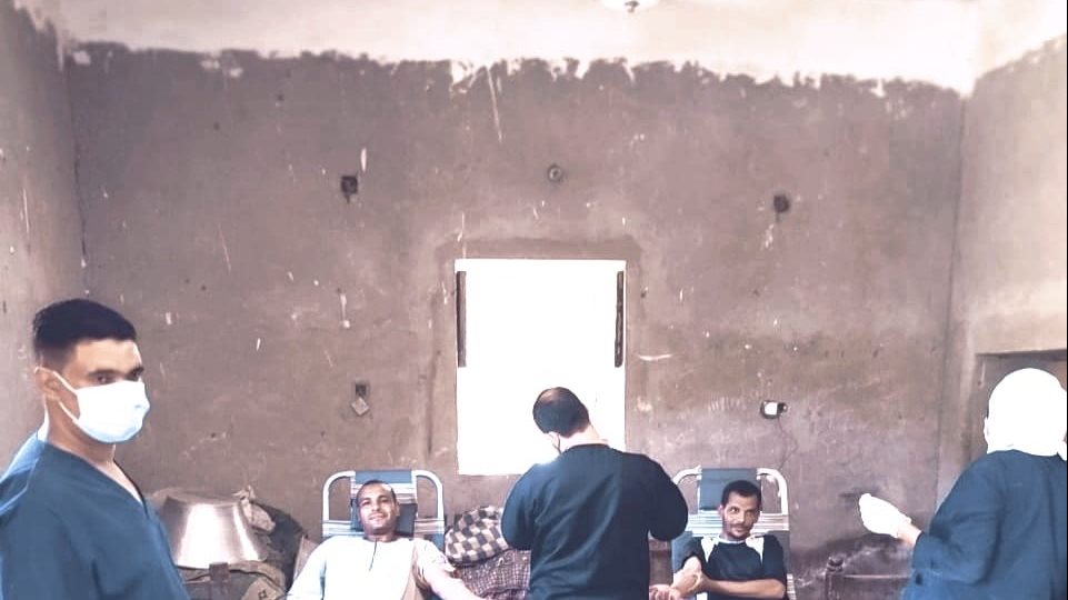 جانب من أعمال حملة التبرع بالدم