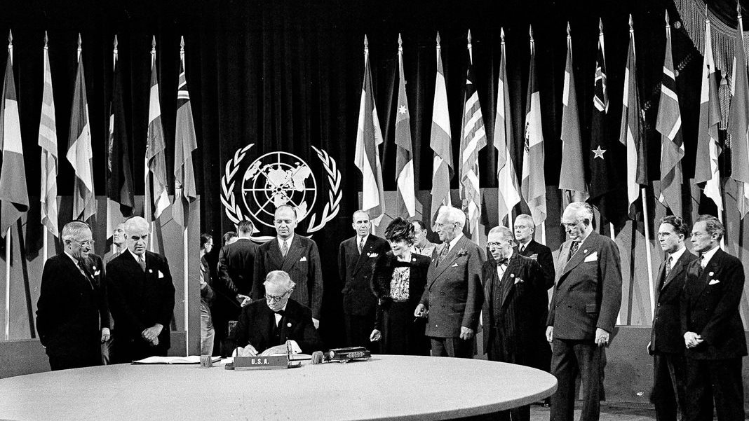 التوقيع على ميثاق الأمم المتحدة
