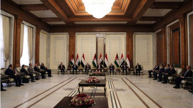 جانب من أعمال القمة الثلاثية