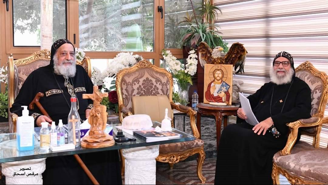 قداسة البابا يستقبل رئيس دير الأنبا بيشوي قداسة البابا يستقبل رئيس دير الأنبا بيشوي