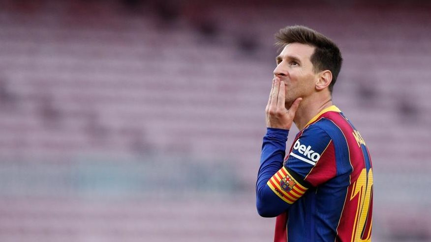 ليونيل ميسي لاعب فريق برشلونة
