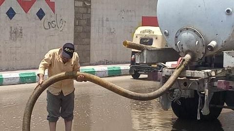 إصلاح ماسورة مياه شرب 