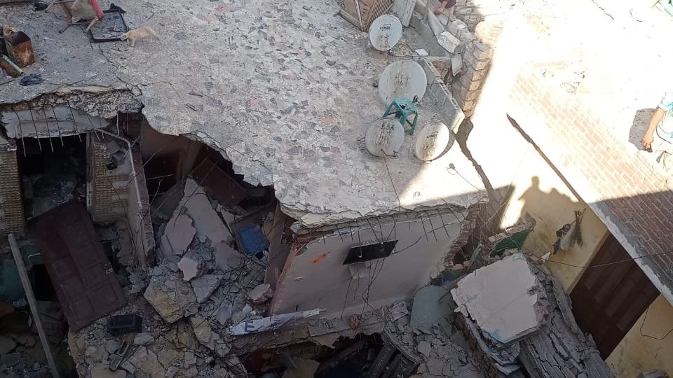 انهيار شرفة عقار غرب الإسكندرية