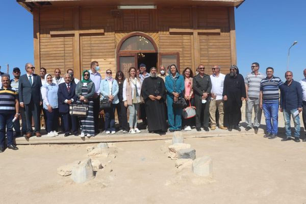 وفد إعلام النواب أثناء تفقده منطقة أبو مينا الأثرية 