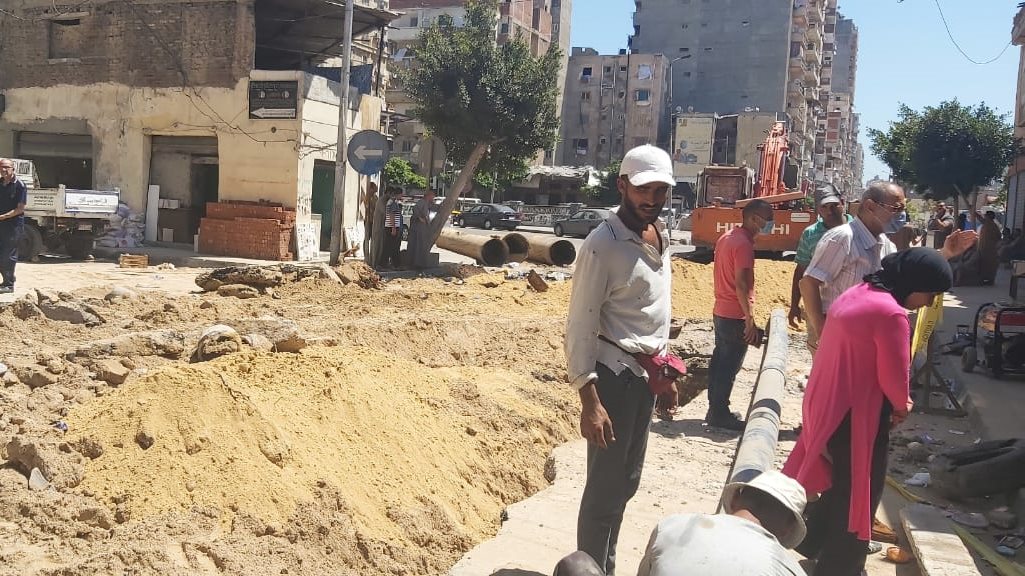 إصلاح هبوط أرضي بالمنتزه