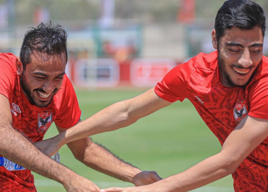 كهربا وأكرم في تدريبات الأهلي