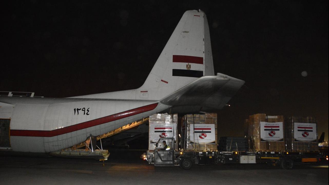 صورة من المساعدات الطبية 