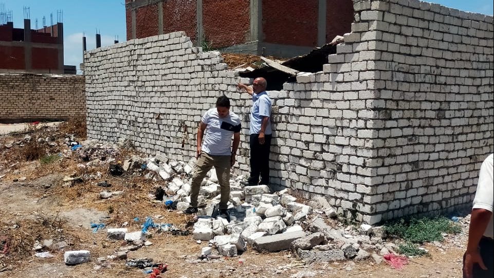 ازالة بناء مخالف في الاسكندرية