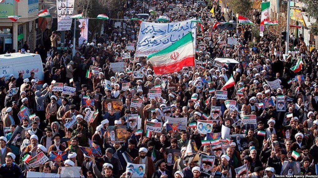 جانب من الاحتجاجات في إيران
