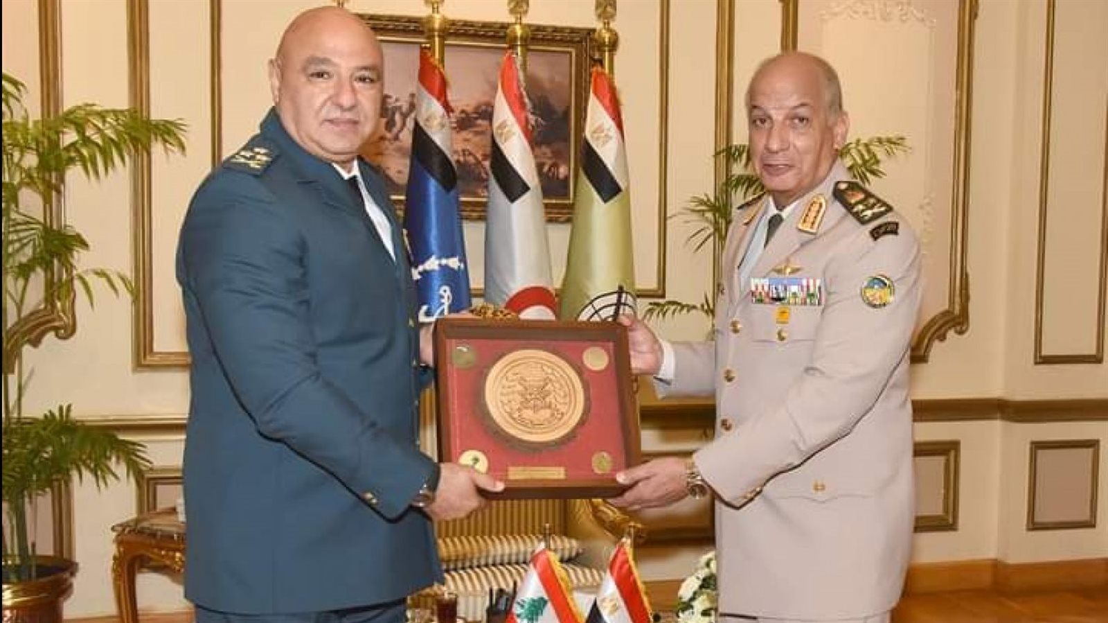 الفريق أول محمد ذكى مع قائد الجيش اللبناني
