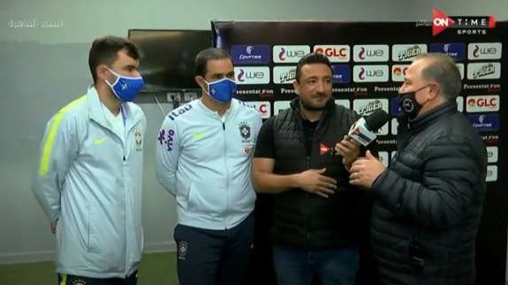 شوقي غريب ومدرب البرازيل 