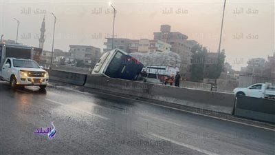  حادث انقلاب أتوبيس على طريق ميت غمر القاهرة  