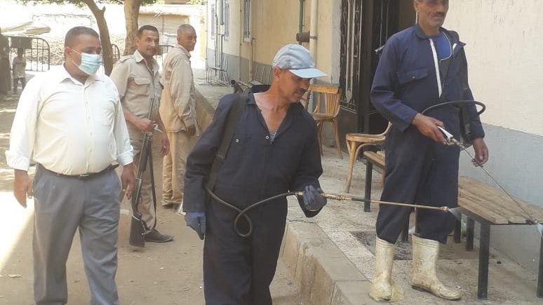 استمرار عمليات الرش والتعقيم بالمنيا 