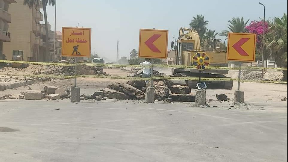 مناطق العمل بمشروع تطوير المحاور بالعريش