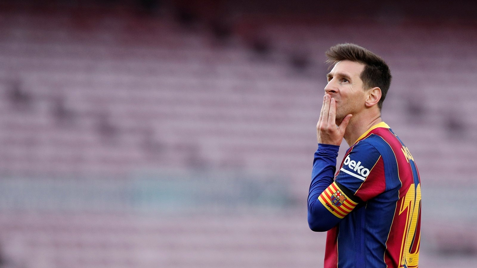 ليونيل ميسي لاعب فريق برشلونة