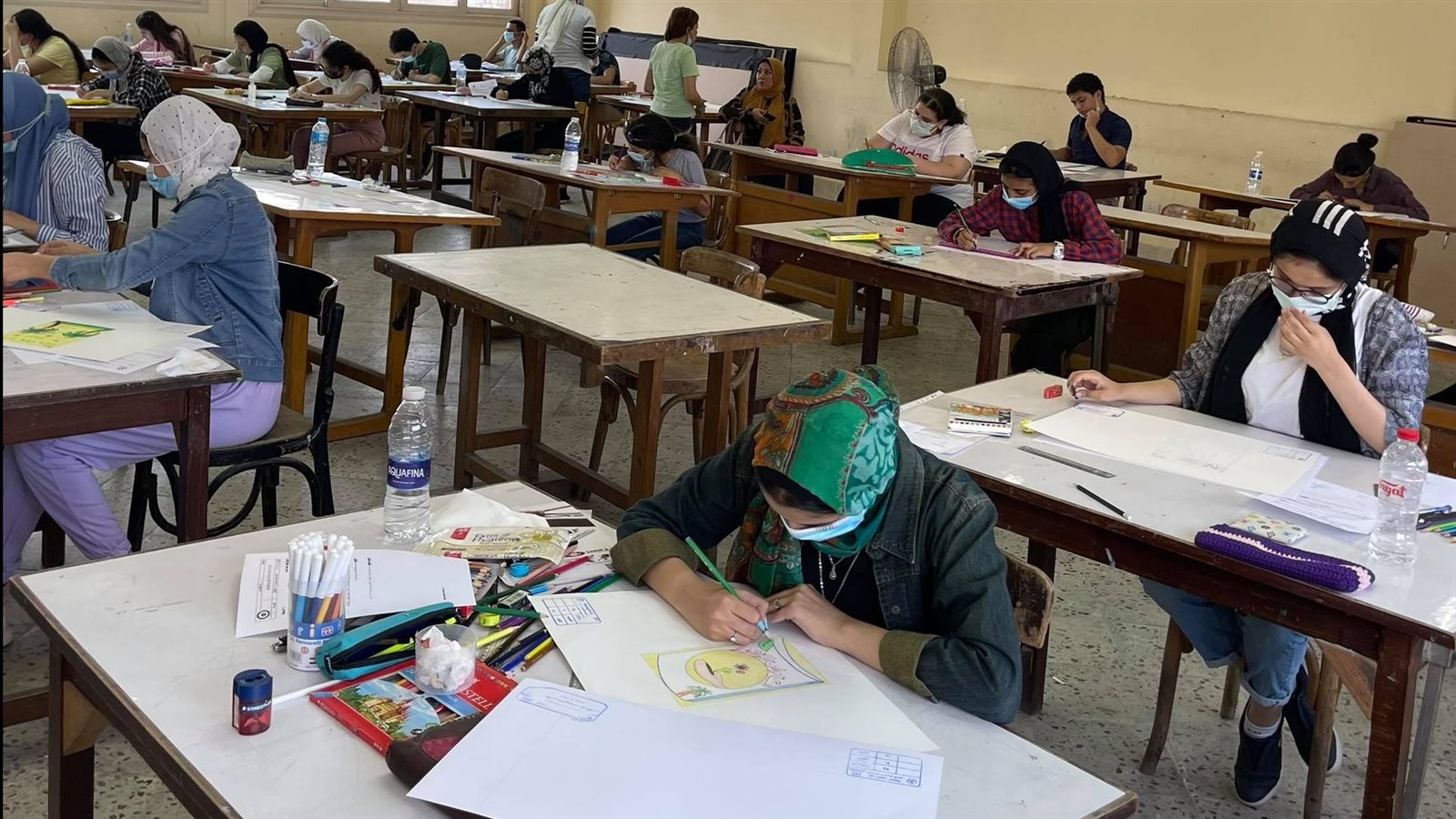 ختبارات القدرات بفنون جميلة جامعة حلوان.