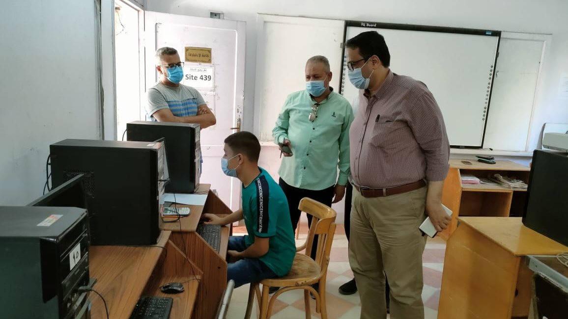 وكيل تعليم الغربية يتابع سير امتحانات القبول الالكترونية لمد