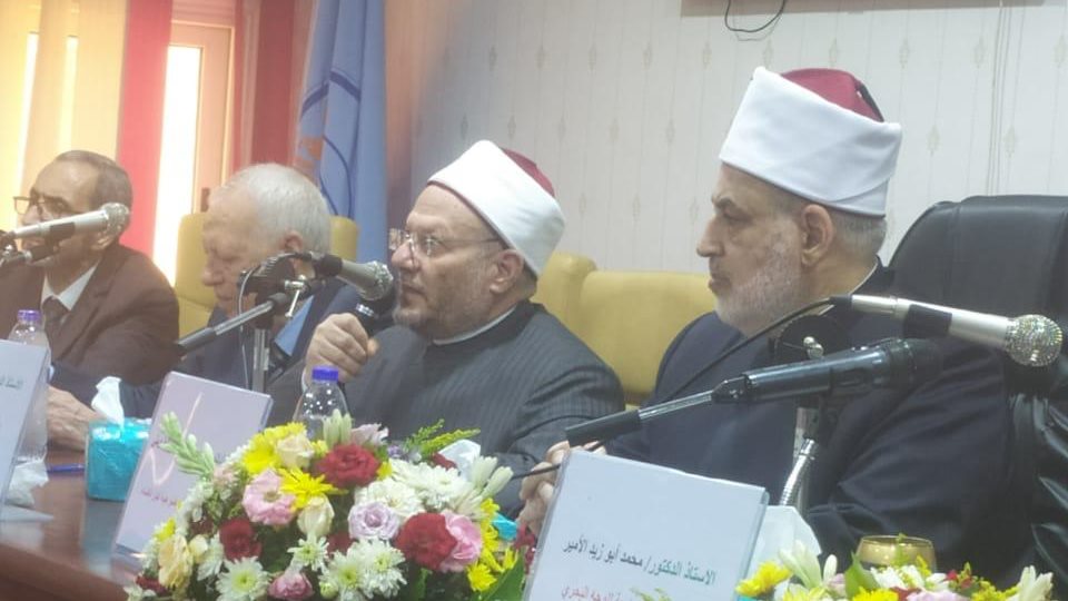 مفتي الجمهورية خلال كلمته بمؤتمر فى كلية الشريعة بطنطا 