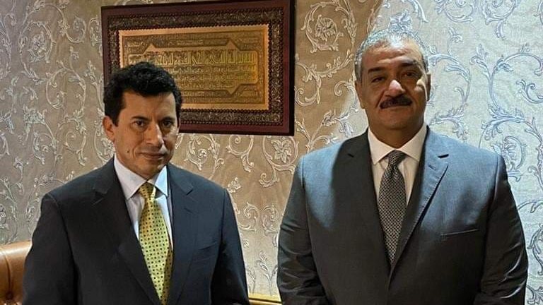 وزير الرياضة ورئيس مجلس إدارة نادي التجمع هايتس