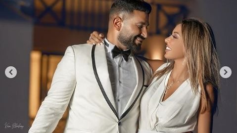 أحمد سعد وزوجته علياء بسيونى 