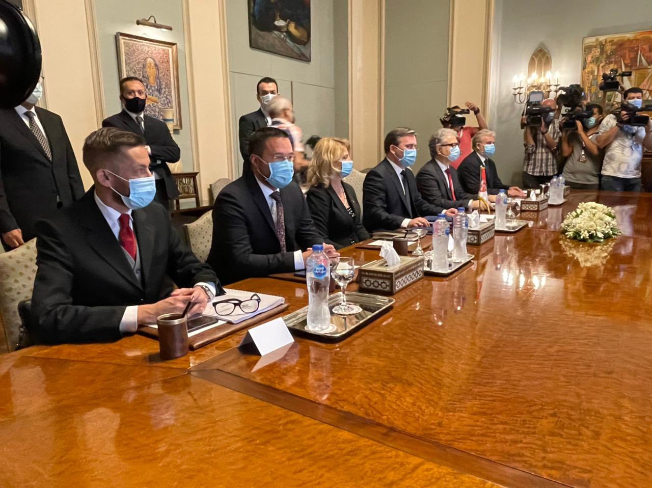 المباحثات الرسمية بين الوزير سامح شكري ونظيره الصربي نيكولا سيلاكوفيتش بحضور وفدي البلديّن