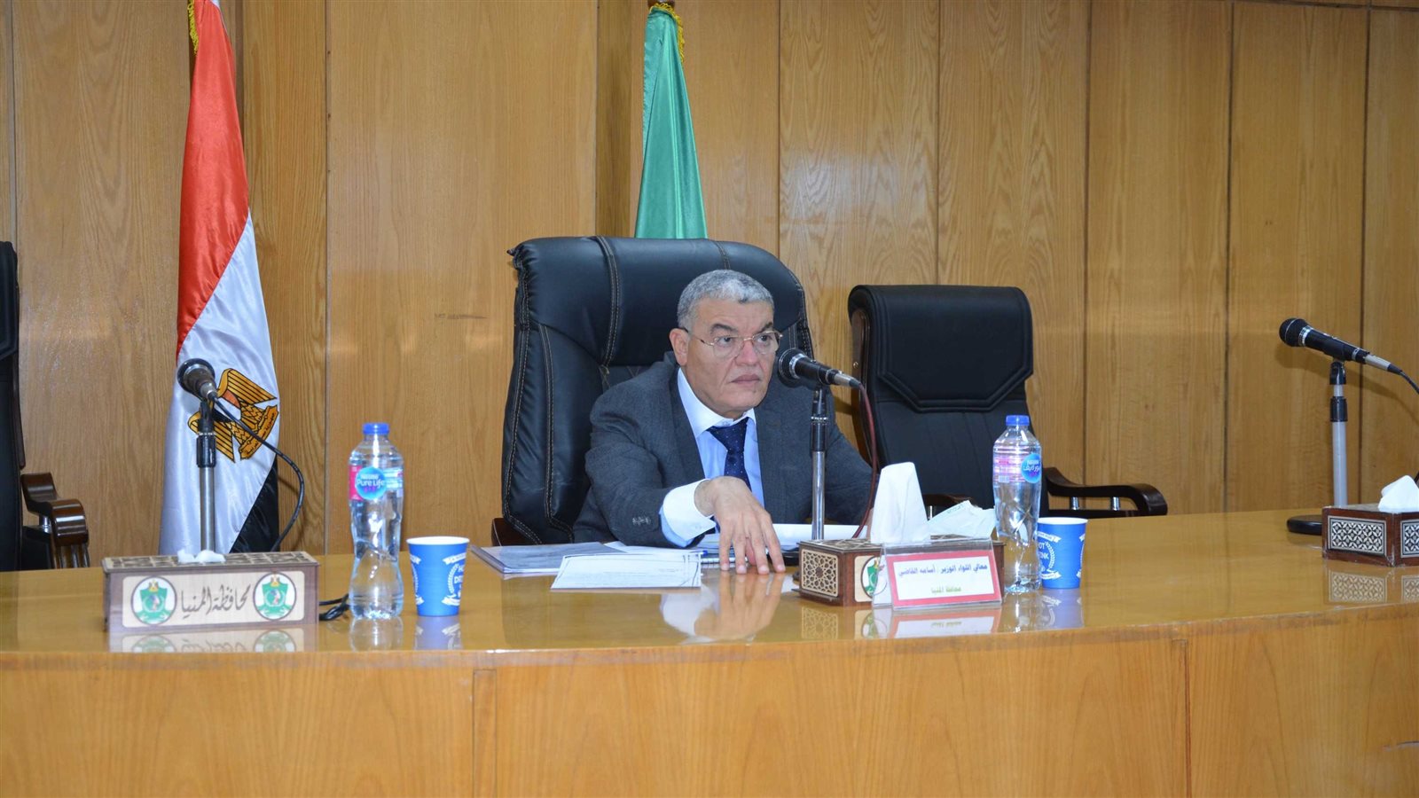 اللواء أسامة القاضي محافظ المنيا 