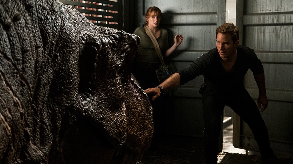 مشهد من إحدى أفلام jurassic world