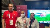 وزير الرياضة يهنيء شريف عثمان ورحاب رضوان