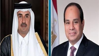 عبدالفتاح السيسي وتميم بن حمد آل ثاني