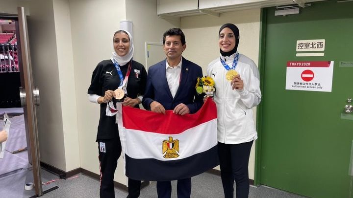 وزير الرياضة - فريال أشرف - جيانا فاروق