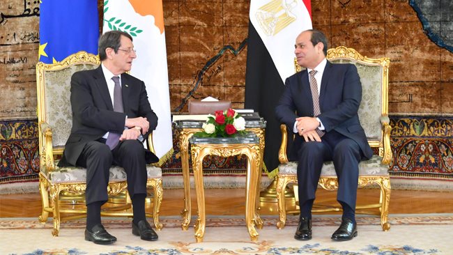 الرئيس عبد الفتاح السيسي مع نظيره القبرصي