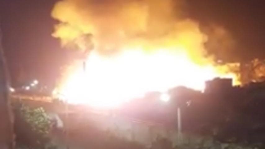 حريق هائل بمخزن أخشاب بالشرابية