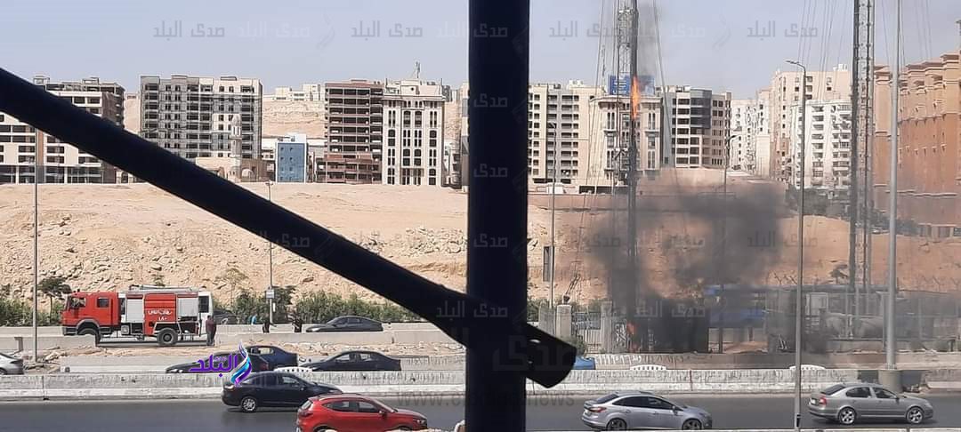 حريق برج شبكة - الطريق الدائري