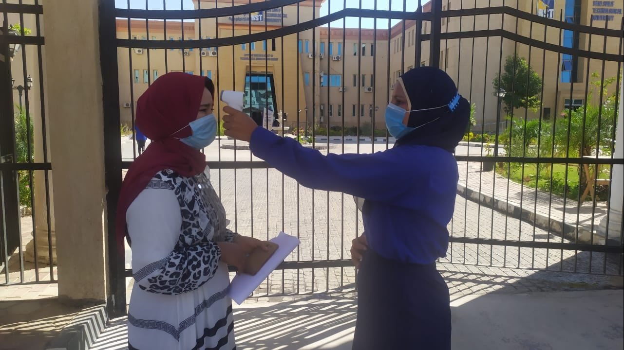 الإجراءات الاحترازية بجامعة بني سويف التكنولوجيا 