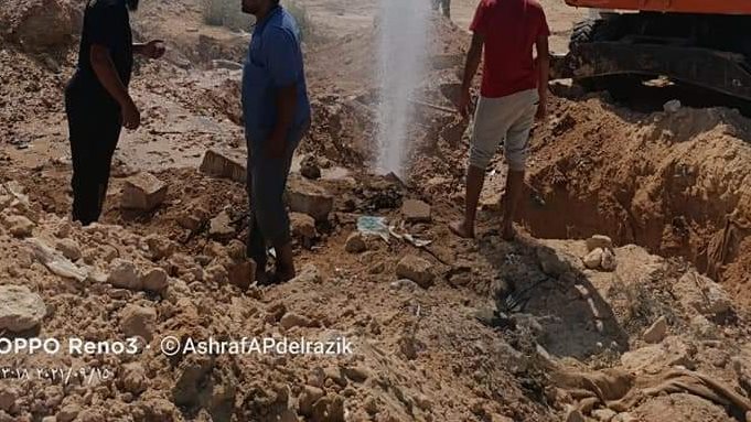 إزالة التعديات على خط مياه الشرب