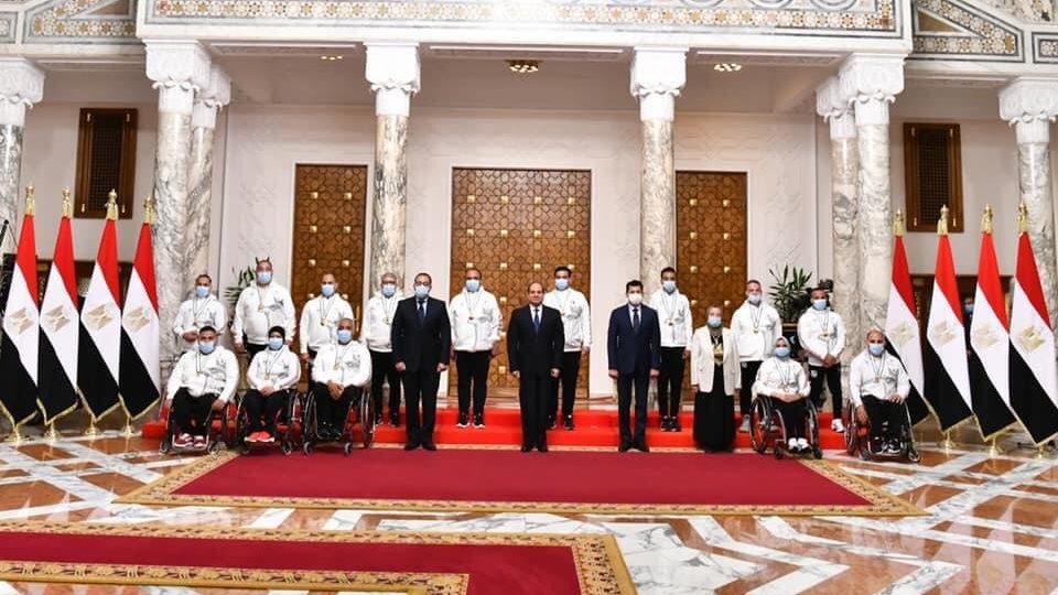 الرئيس السيسي وأبطال مصر البارالمبيون